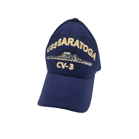 Other - USS Saratoga CV 3 Navy Ship Embroidered Navy Blue Baseball Cap